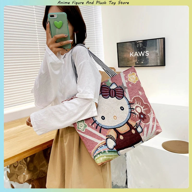 Disney Retro Canvas Schoudertas Lilo & Stitch, Winnie the Pooh – Ruime Capaciteit