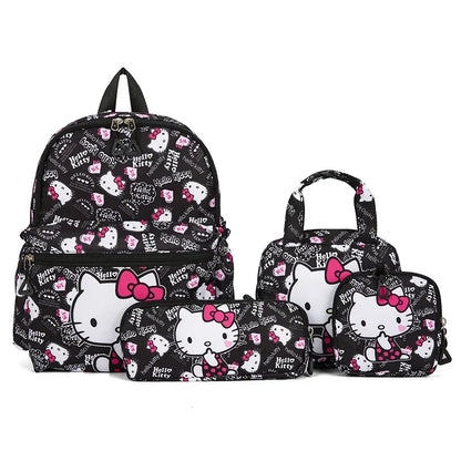 Rugzak Set 4-delig Kuromi Hello Kitty Met Veel Opbergruimte