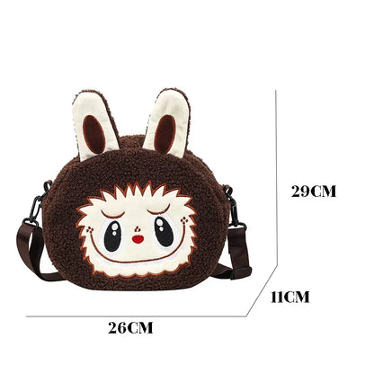 Labubu Crossbody schoudertas – Schattige Pluche Met Grote Capaciteit