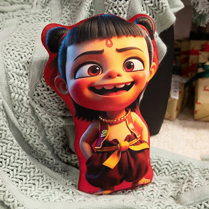 GFNANHAI Ne Zha Pluche Kussen – Unieke 3D Afdruk voor Fans