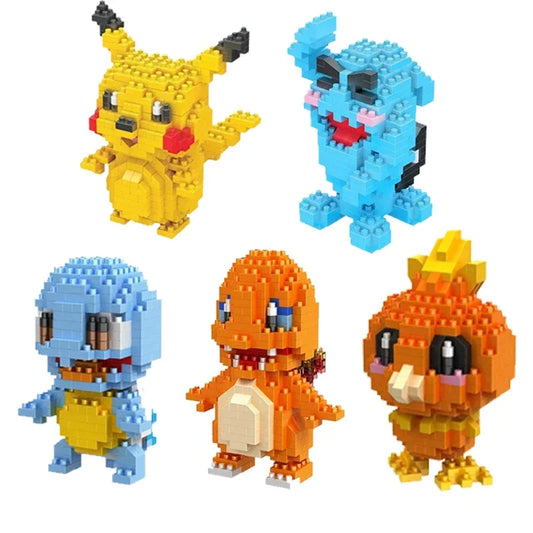 Blocks Mini Bouwstenen Set met Pikachu en Charizard Speelplezier