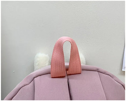 Labubu Schattige Grote Capaciteit Pluche Rugzak – Zacht Polyester Voor Jongens En Meisjes