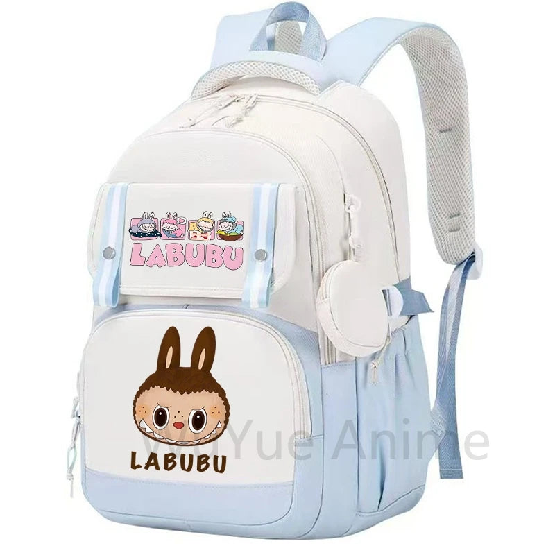 Schattige Labubu Rugzak voor school – Groot Capaciteit Waterdicht Ontwerp