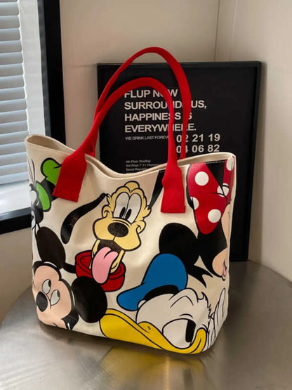 Disney Mickey Mouse Canvas Schoudertas – Grote Inhoud