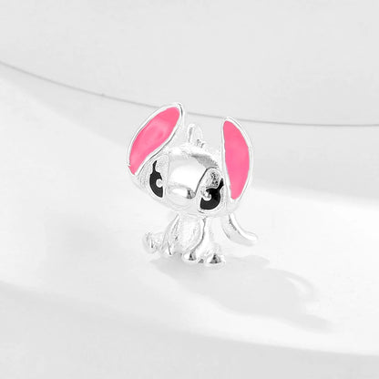 MINISO Cute Cartoon Stitch & Angel Couple Charm – Originele Bedeltjes Voor Armbanden En Kettingen