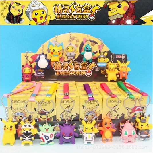 Bandai 24pcs Pokemon Pikachu Figuren – Verzameling van Unieke Blind Box Speelgoed