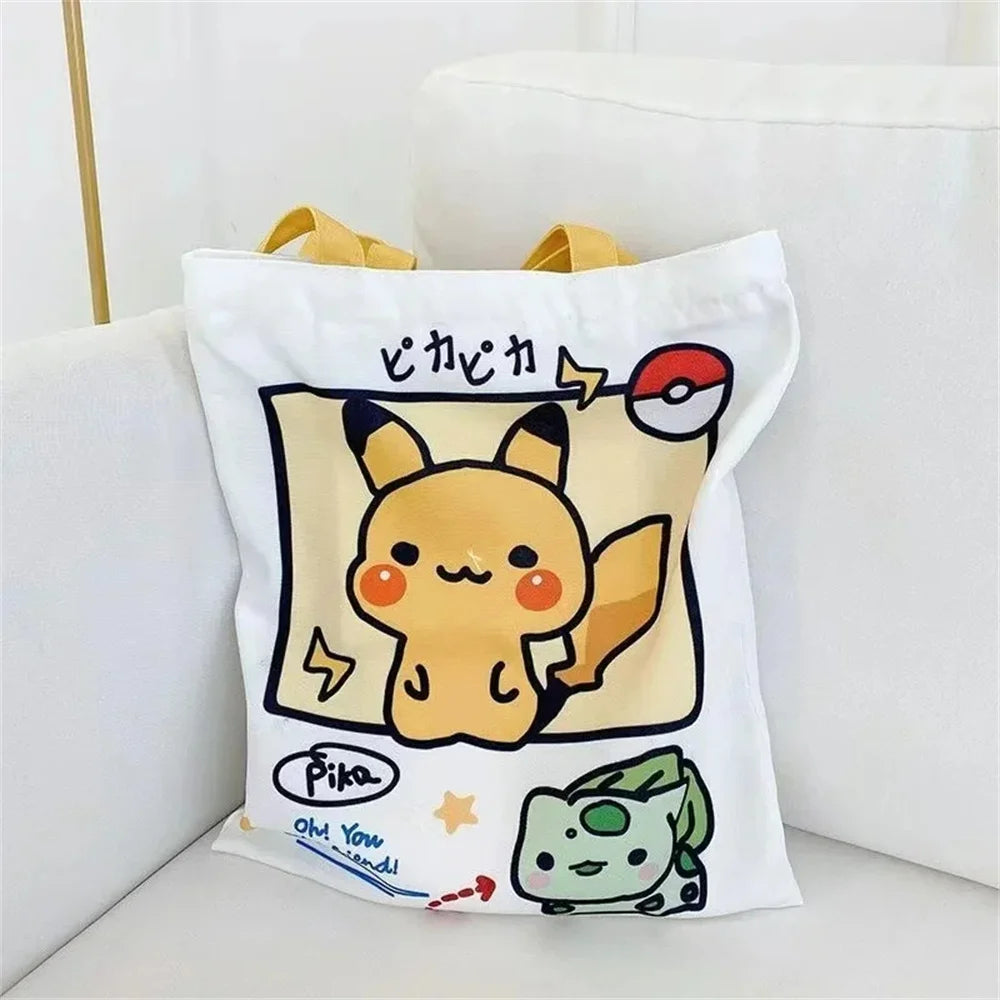 Pokémon Pikachu Canvas Schoudertas – Grote Capaciteit