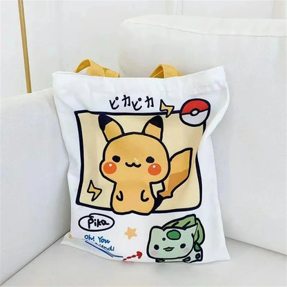 Pokémon Pikachu Canvas Schoudertas – Grote Capaciteit