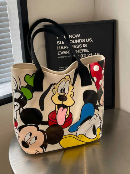 Disney Mickey Mouse Canvas Schoudertas – Grote Inhoud