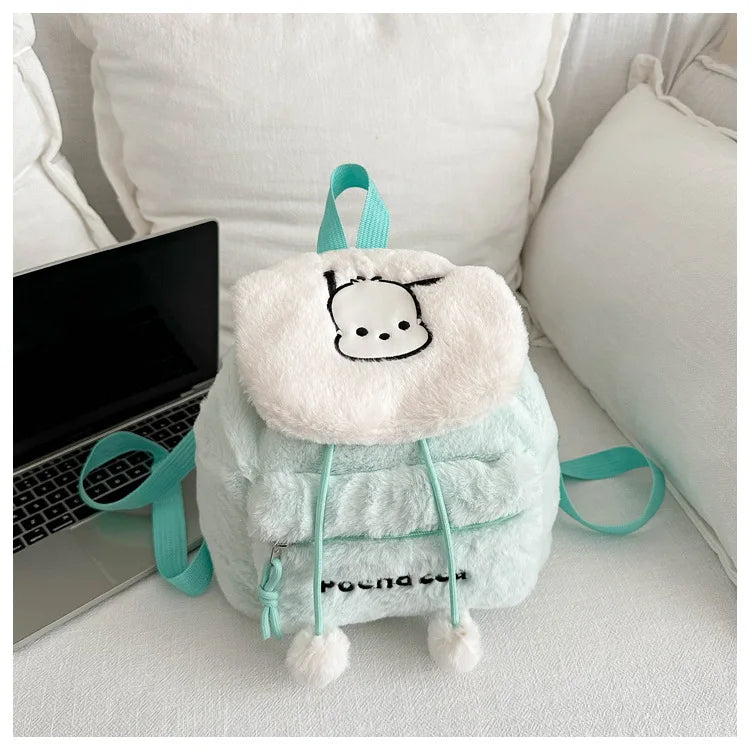 Kawaii My Melody Kuromi Hello Kitty Rugzak – Grote Inhoud en Pluche