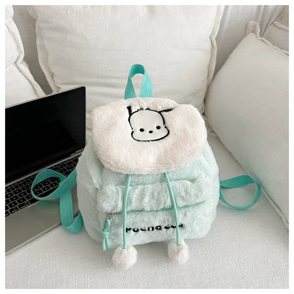 Kawaii My Melody Kuromi Hello Kitty Rugzak – Grote Inhoud en Pluche