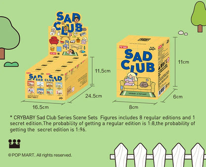 Officiële POP MART Crybaby Sad Club Series Scene Sets Mystery Box – Schattige Anime Actiefiguren