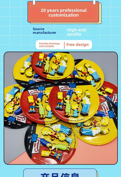 5 Stuks Simpsons Homer Magneten voor Persoonlijke Decoratie