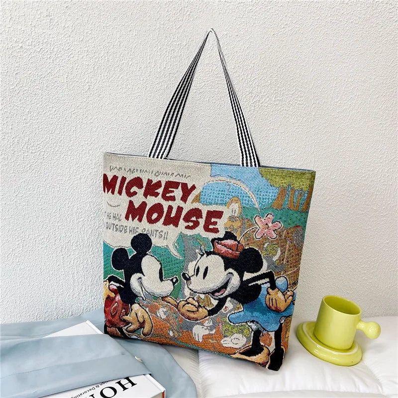 Disney Mickey Mouse, Lilo & Stitch Retro Tas – Ruim Canvas Anime Stijl