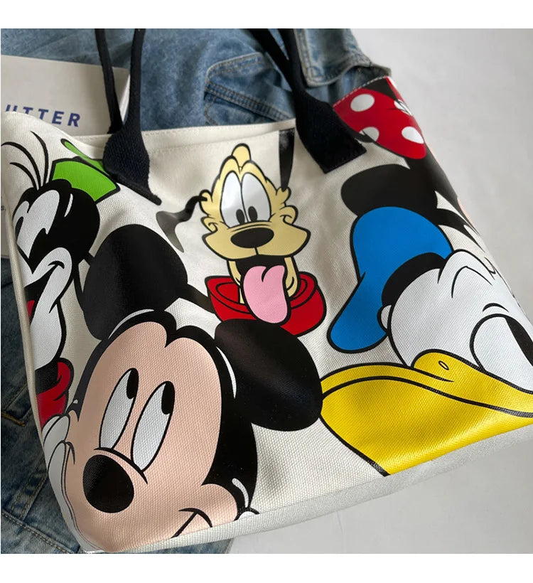 Disney Mickey Mouse Canvas Schoudertas – Grote Inhoud