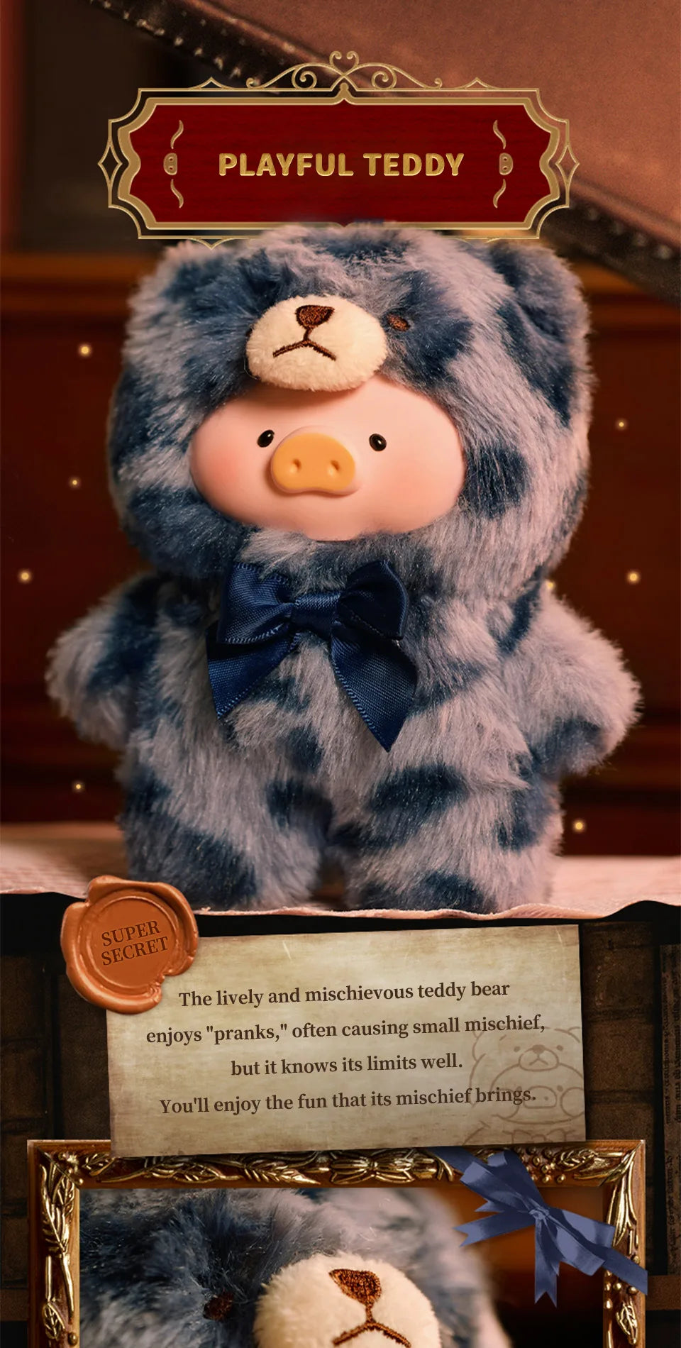 Officiële 52TOYS Blind Box Teddy Lulu – Unieke Verzamelbare Pluche Sleutelhanger