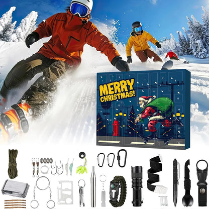 TrailNova Adventkalender Survival kit voor Mannen – 24 dagen 2025 countdown
