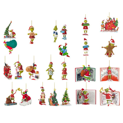 Grinch Adventskalender 2025 – Acryl Kinderhanger voor jongens en meisjes