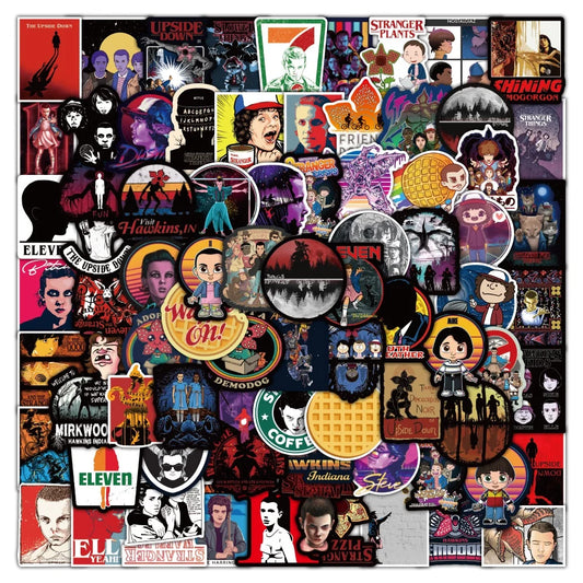 Stranger Things 4 Graffiti Stickers Set Voor Creatieve Fans