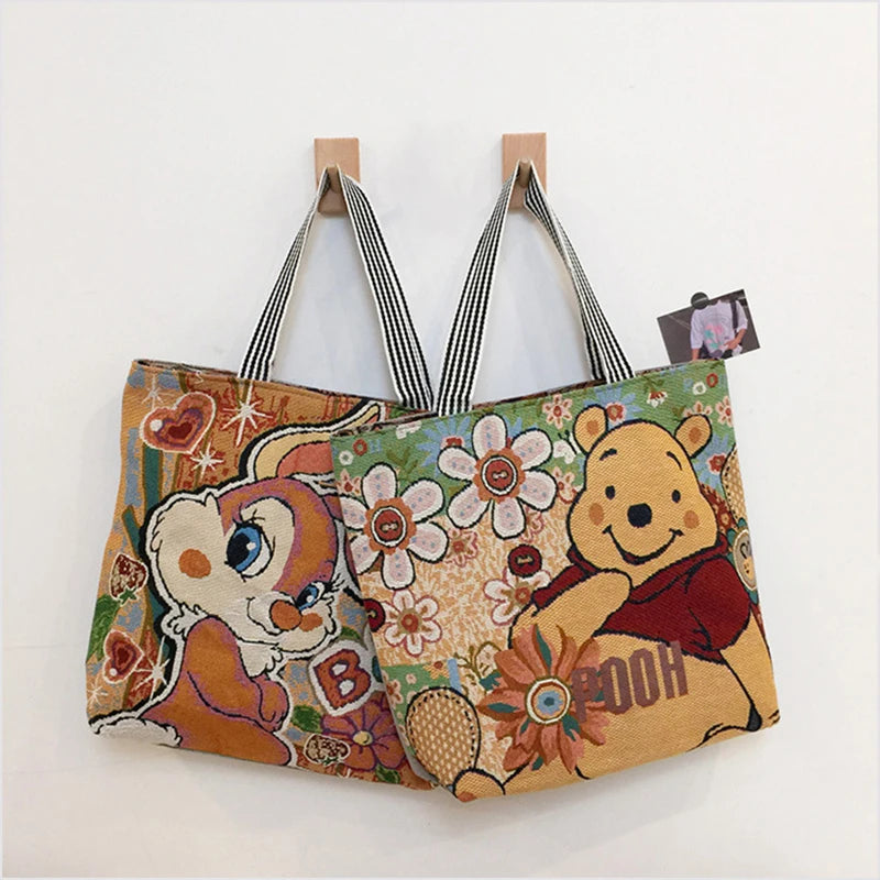 Disney Mickey Mouse, Lilo & Stitch Retro Tas – Ruim Canvas Anime Stijl