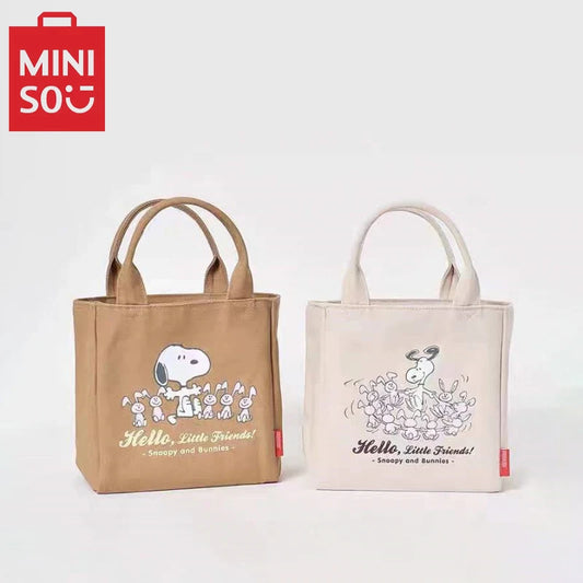 Miniso Cartoon Snoopy Canvas Tas – Compact
