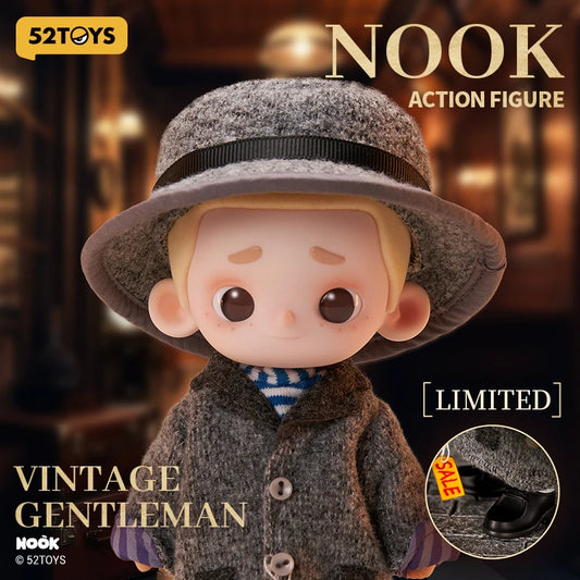 Officiële 52TOYS NOOK VINTAGE GENTLEMAN, cute Action Figure, Height: 14cm/5,51inch