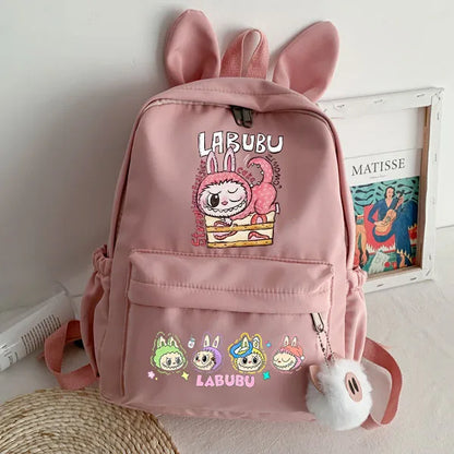 Labubu Rugzak met oren – Schattig Ontwerp Voor School