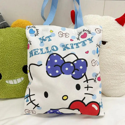 Sanrio Hello Kitty Canvas Tas – Grote Capaciteit met Rits