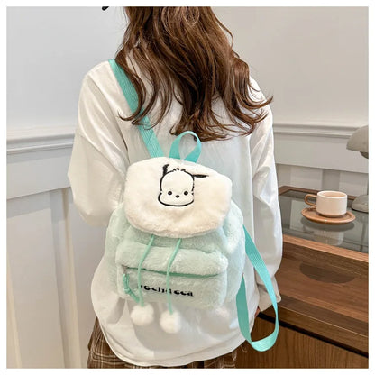 Kawaii My Melody Kuromi Hello Kitty Rugzak – Grote Inhoud en Pluche