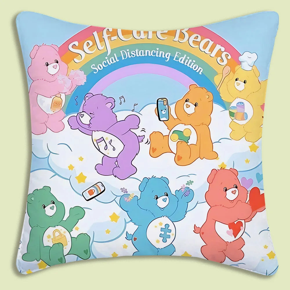 Kussenslopen Cartoon Care Bears Met Dubbelzijdige Print En Zachte Plush