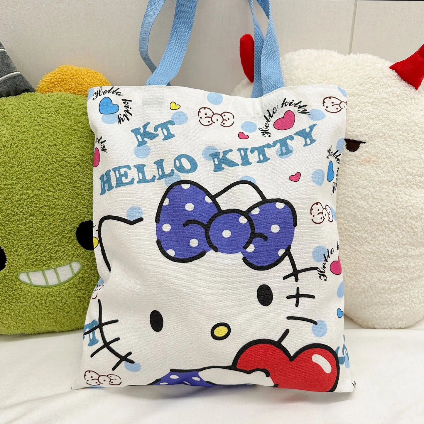 Sanrio Hello Kitty Canvas Tas – Grote Capaciteit met Rits