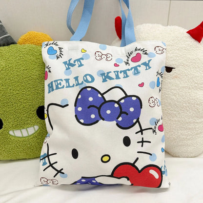 Sanrio Hello Kitty Canvas Tas – Grote Capaciteit met Rits