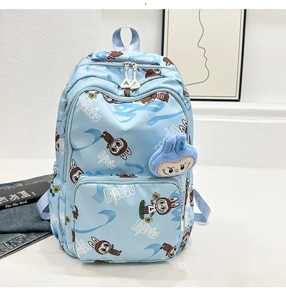 Labubu Cartoon Kinder Rugzak – Nylon Materiaal Boogriem