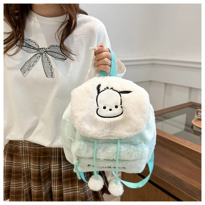 Kawaii My Melody Kuromi Hello Kitty Rugzak – Grote Inhoud en Pluche