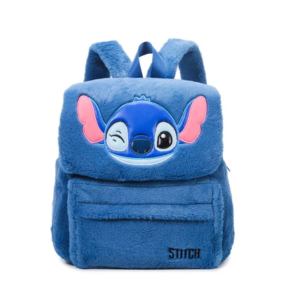 Kawaii Lilo En Stitch Pluche Rugzak – Schattig Cartoon Ontwerp Met Grote Capaciteit