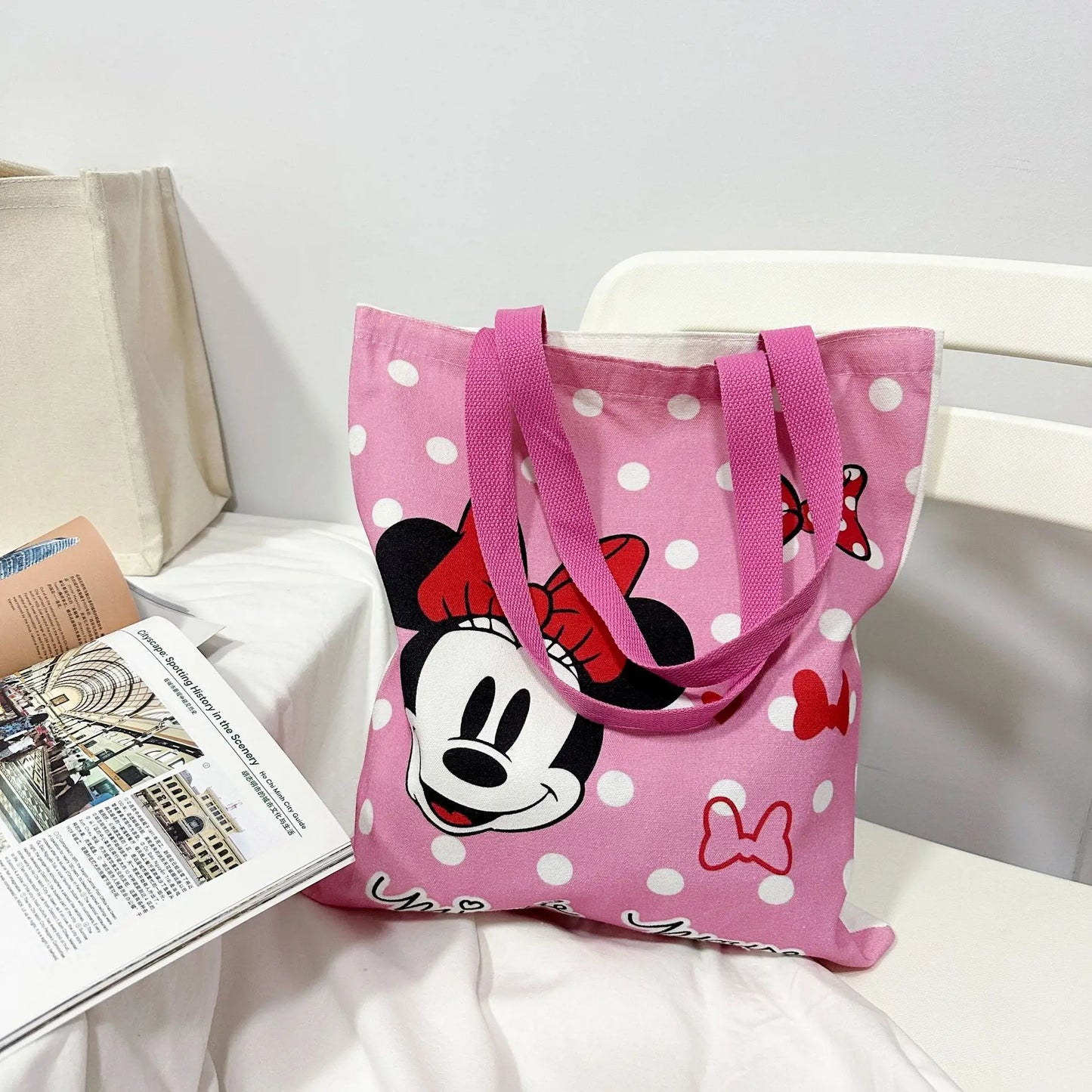 Disney Mickey en Minnie Mouse Canvas Tas – Grote Inhoud