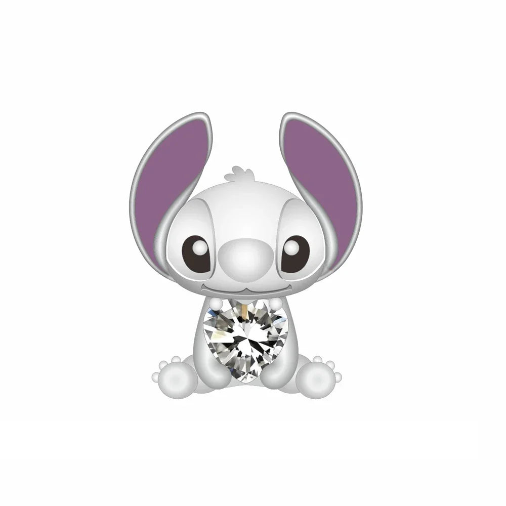 MINISO Cute Cartoon Stitch & Angel Couple Charm – Originele Bedeltjes Voor Armbanden En Kettingen
