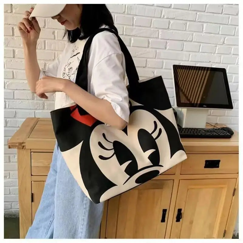 Disney Mickey Minnie Mouse Canvas Tas - Grote Ruimte