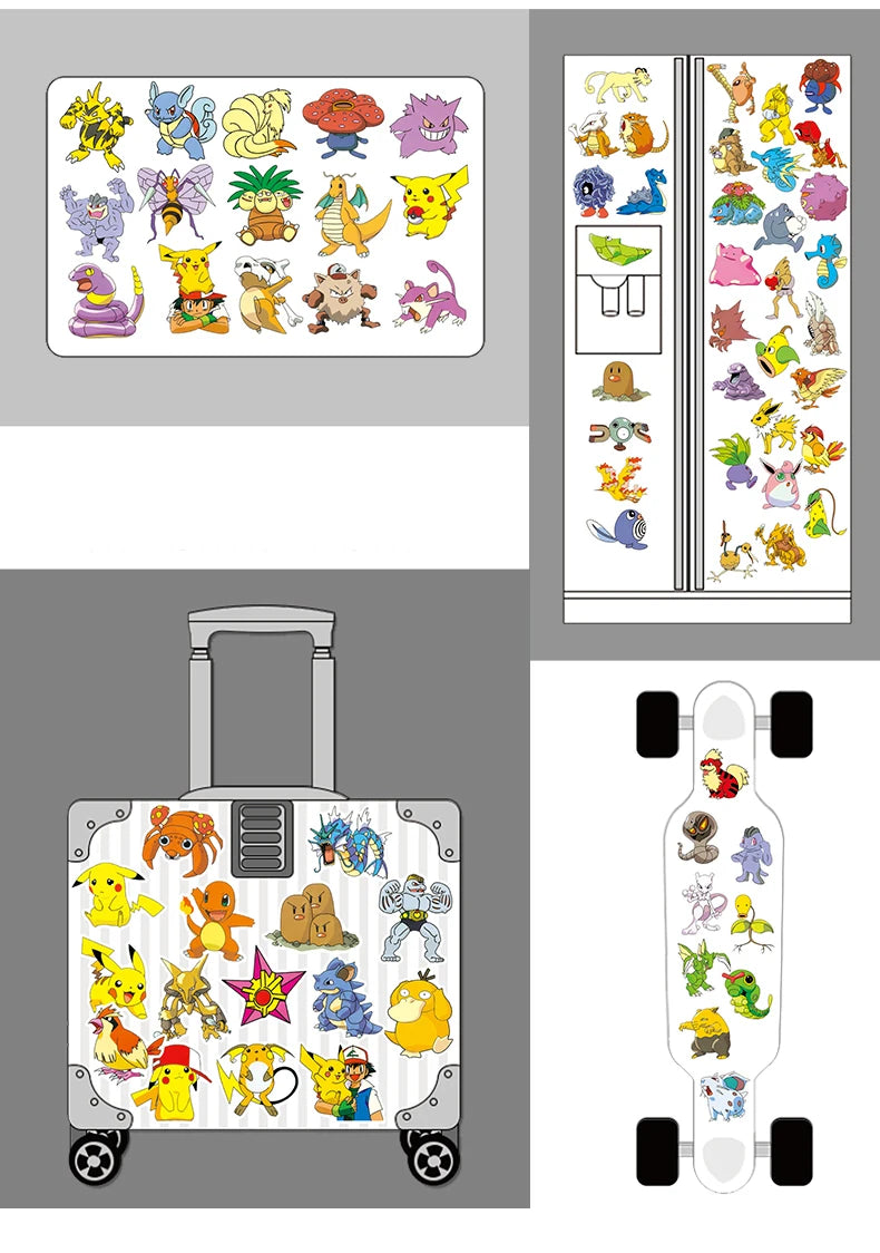Kawaii Pikachu Pokémon Stickers Waterproof Voor Elke Creatie