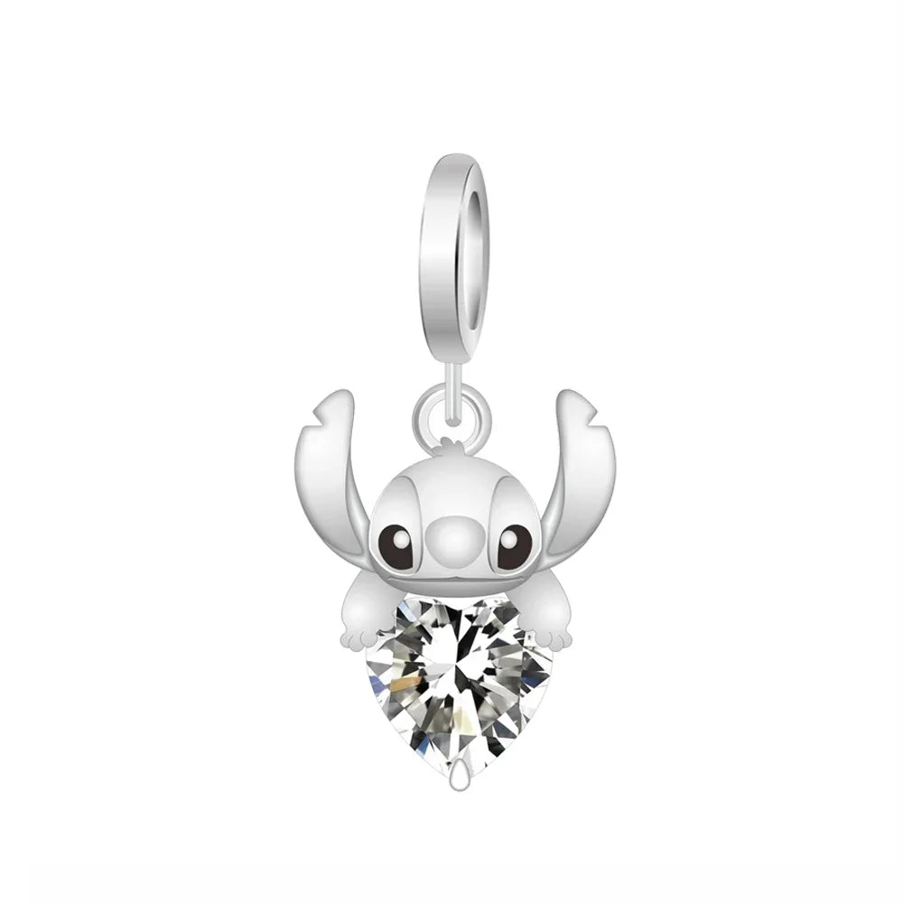 MINISO Cute Cartoon Stitch & Angel Couple Charm – Originele Bedeltjes Voor Armbanden En Kettingen