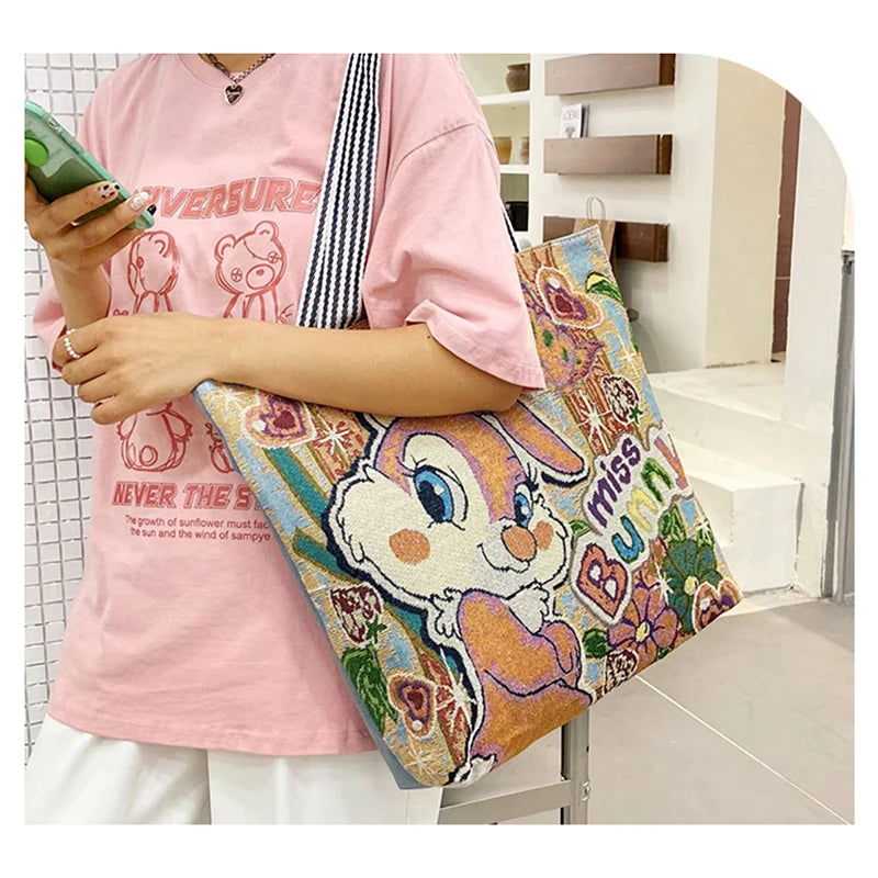 Disney Mickey Mouse, Lilo & Stitch Retro Tas – Ruim Canvas Anime Stijl