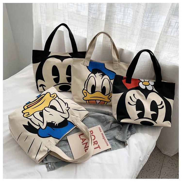 Disney Mickey Minnie Mouse Canvas Tas - Grote Ruimte