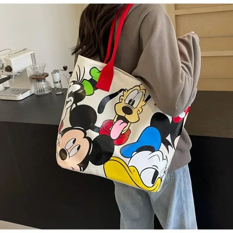 Disney Mickey Mouse Canvas Schoudertas – Grote Inhoud