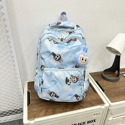 Labubu Cartoon Kinder Rugzak – Nylon Materiaal Boogriem