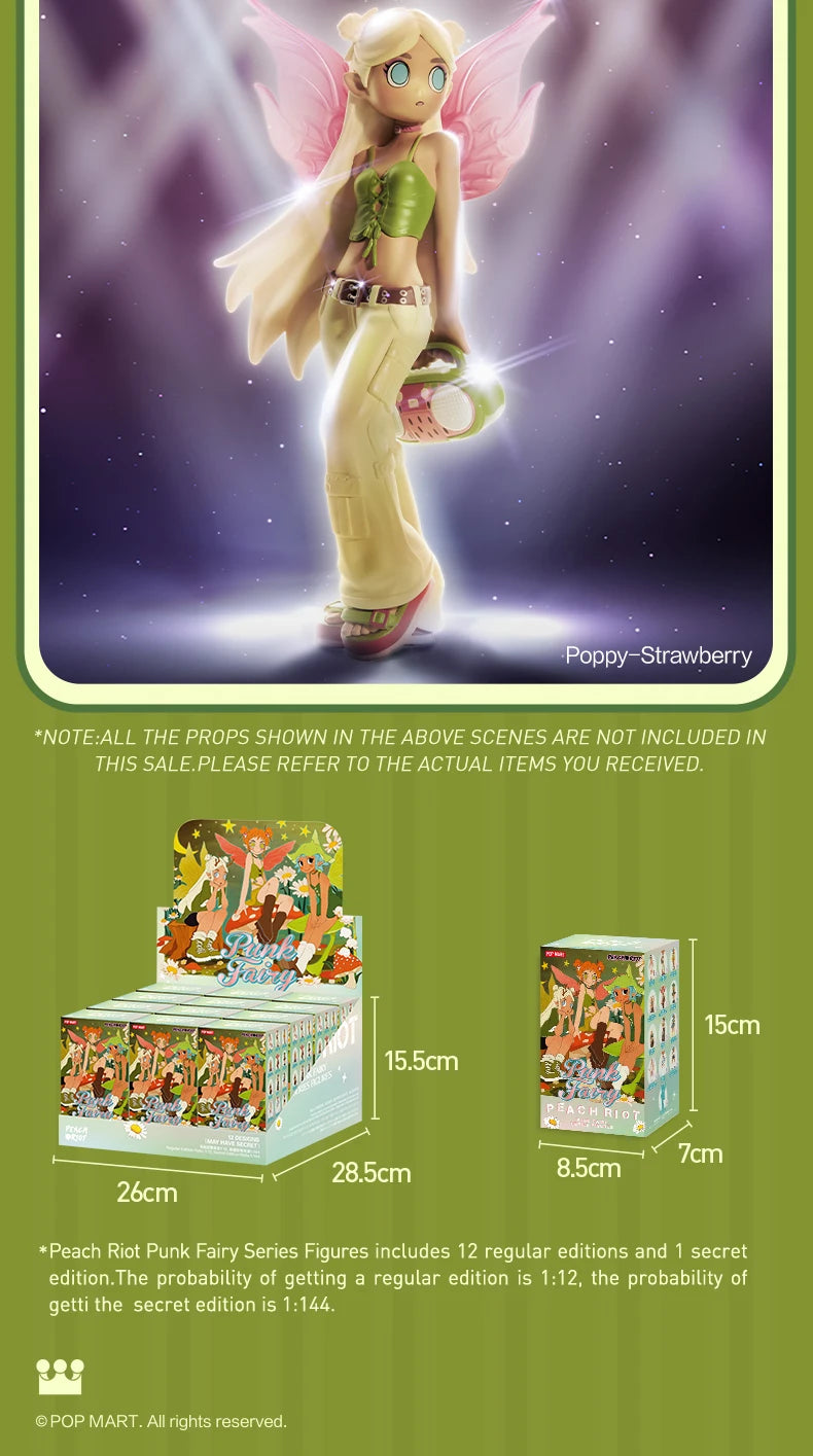 Officiële POP MART Peach Riot Punk Fairy Serie Mystery Box – Verrassende Verzamelfiguur