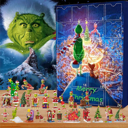 Grinch Adventskalender 2025 – Acryl Kinderhanger voor jongens en meisjes