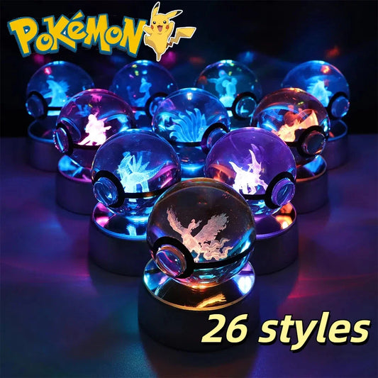 Pokémon Nachtlampje met Kristallen Bal en LED Licht