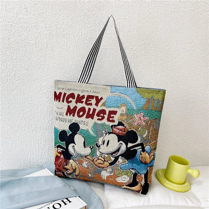 Disney Mickey Mouse, Lilo & Stitch Retro Tas – Ruim Canvas Anime Stijl