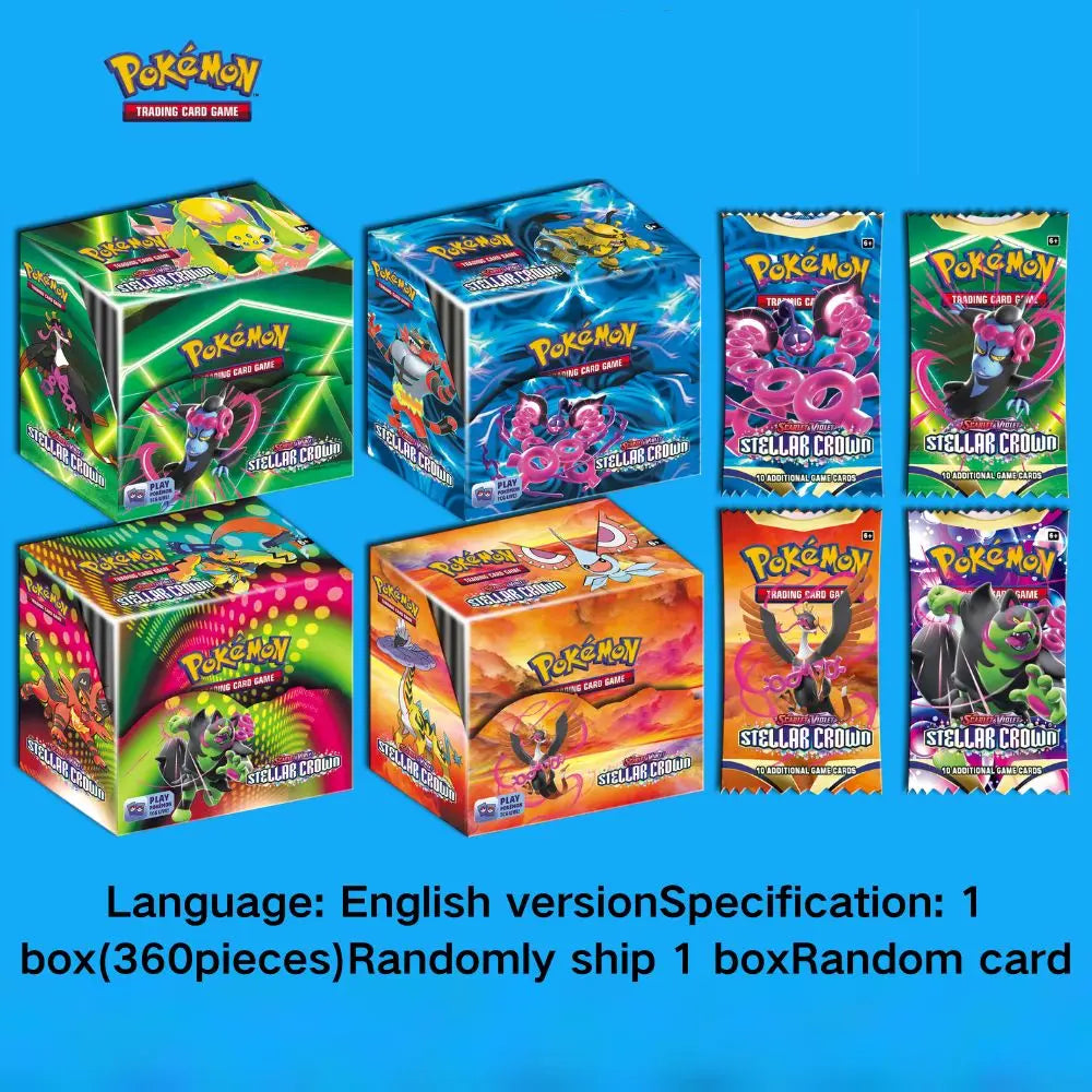 Pokémon kaarten box 360 stuks TCG: Scarlet & Violet - Stellar Crown Evolutie Booster (Engels of Spaanstalig)