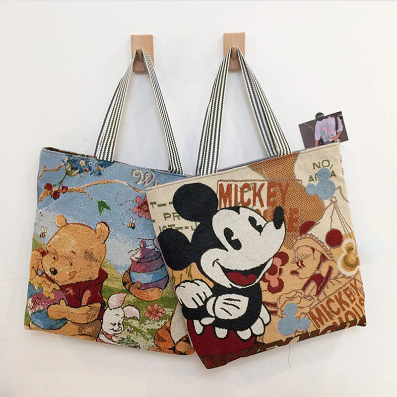 Disney Mickey Mouse, Lilo & Stitch Retro Tas – Ruim Canvas Anime Stijl